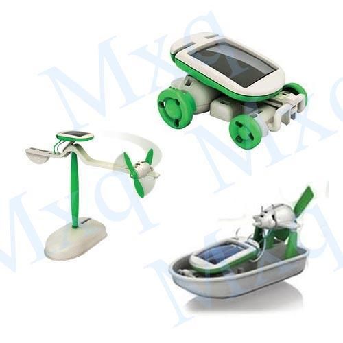 in 1 Educational Solar Power Assemble Boat Fan Car Dog Plane Kit 