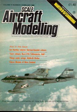 Scale Aircraft Modelling Feb 89 Martin B 57 Canberra USAF Vietnam Ang 