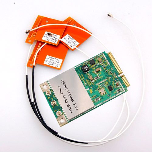 Atheros AR5008 802 11n Mini PCIe WiFi Card 3X Antennas