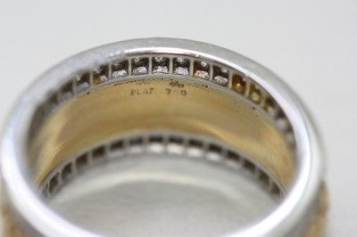 armadani 18k platinum wide diamond wedding band