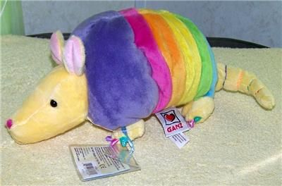 ganz webkinz rainbow armadillo nwt