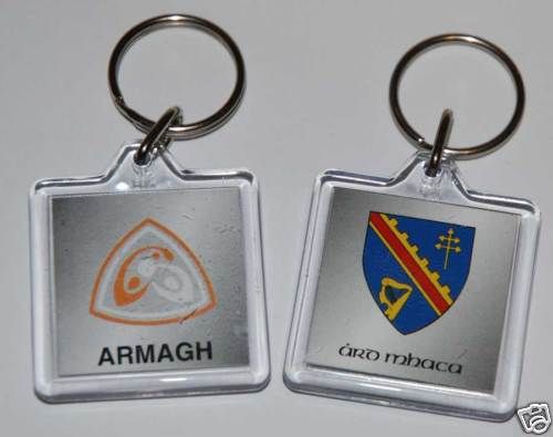 Ireland County Armagh Crest GAA Plastic Key Ring New