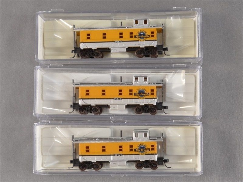 DTD N Scale Lot 3 Atlas Caboose Car D RGW Rio Grande