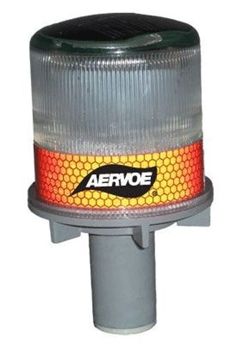 NEW ATHENA TRAFFIC SAFETY SOLAR STROBE SIGNAL LIGHT YELLOW 1198