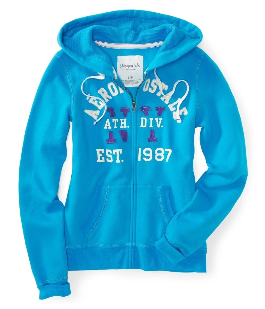 Aeropostale Womens Aero Athletic Div Full Zip Hoodie