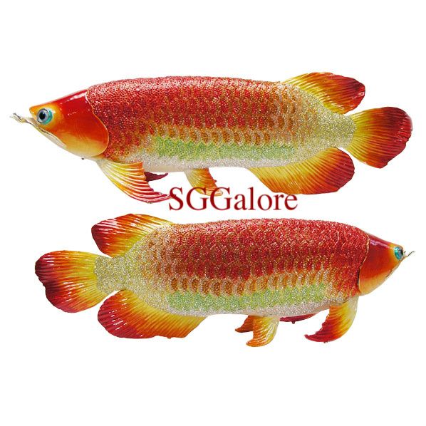   Crystal Bejeweled Golden Arowana Fish Trinket Minaudiere Box