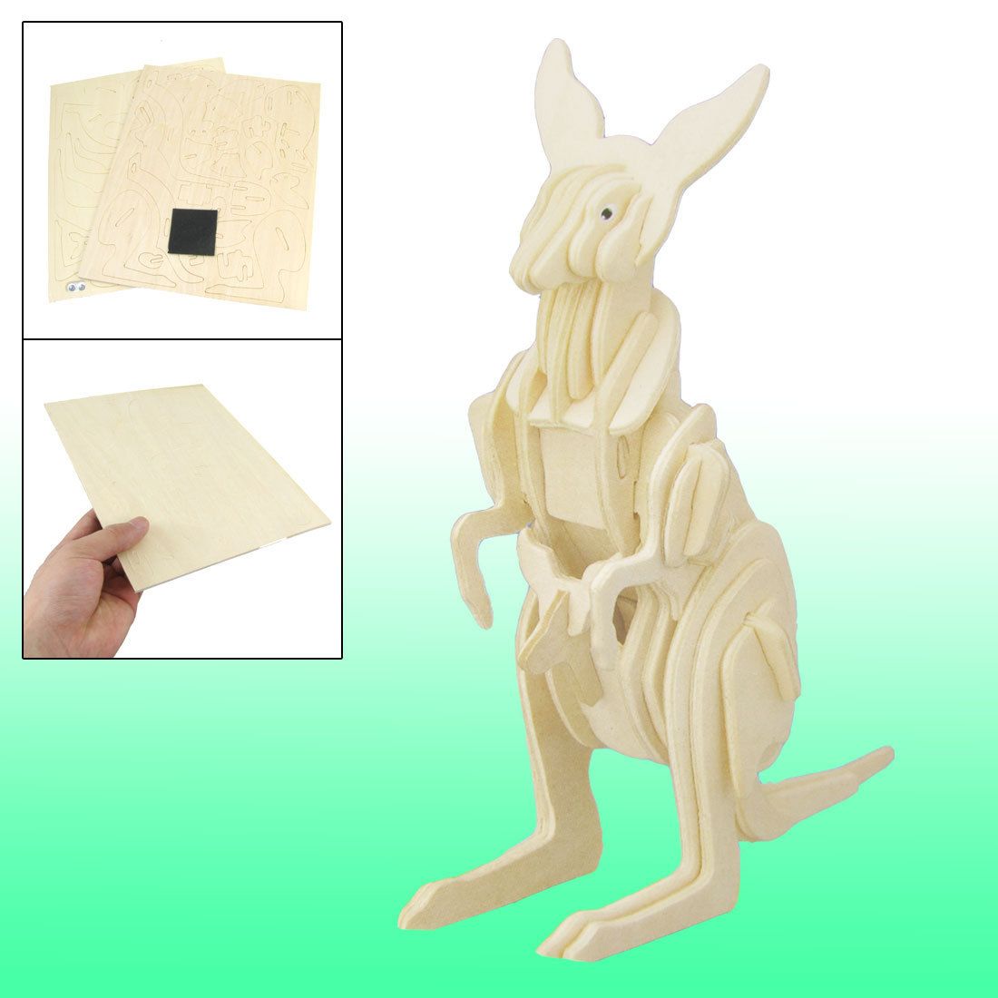 Child Intelligence Assemble Wooden Kangaroo Model Toy
