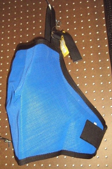 New Fly Mask Size L Blue w Black Trim Adjustable Crown Piece Horse 