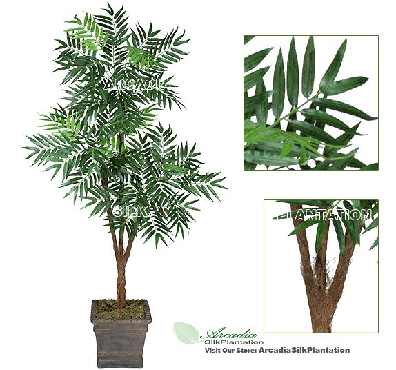 You are bidding on ONE 6 Phoenix Palm Tripled Artificial Tree