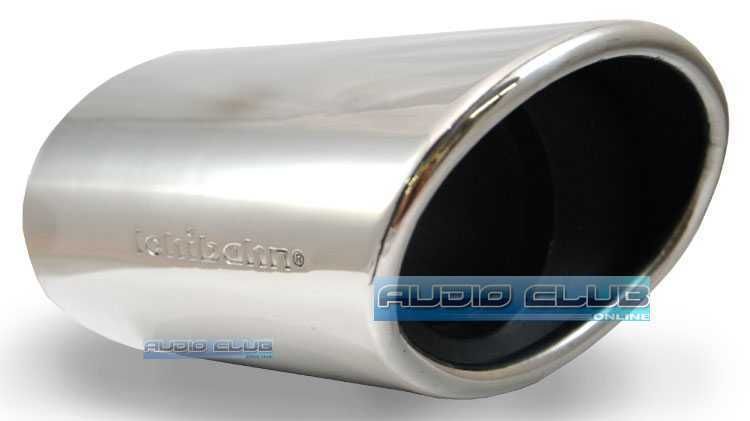   Rolled Oval Slash Cut Car Exhaust Muffler Stainless Tip