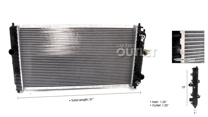 1999 2001 Chevy Malibu/ Pontiac Grand AM OEM Style Radiator