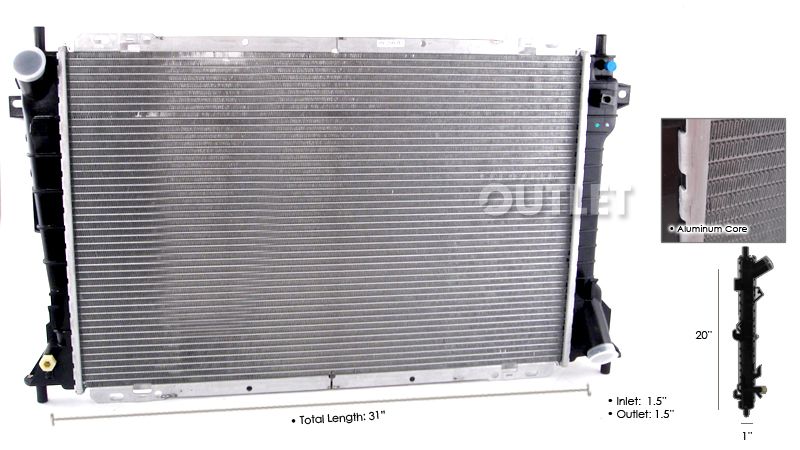 2002 2003 2004 Mercury Grand Marquis Radiator V8 GS LS