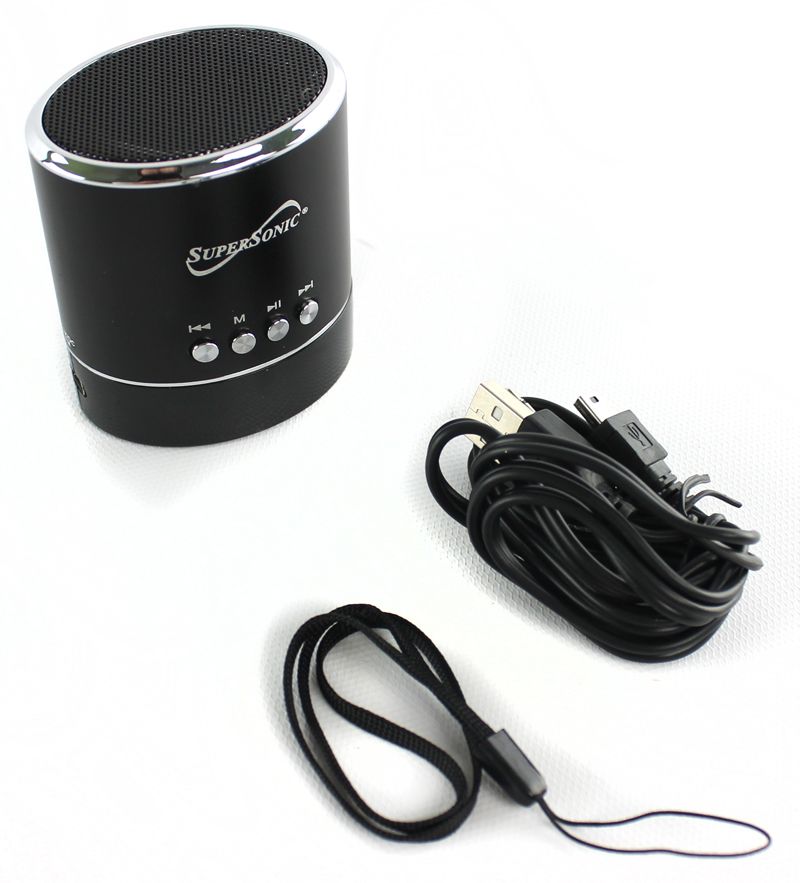   SC 1324 Black Portable Speaker USB Micro SD Aux Input FM Radio