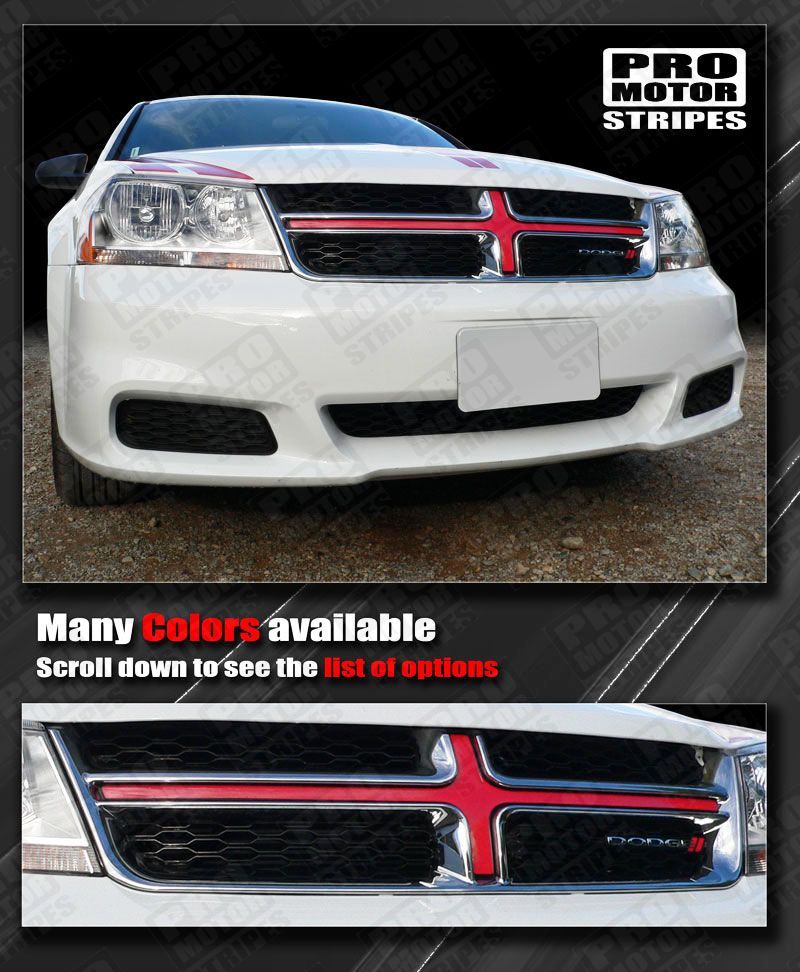 Dodge Avenger Front Grille Cross Insert Stripe 2008 2009 2010 2011 