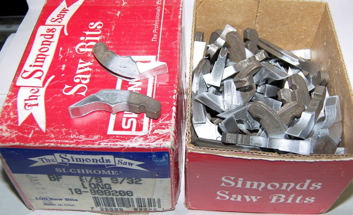 Simonds Si Chrome Saw Bits B & F 8/9 9/32 Long #10808200 Box Lot of 99 