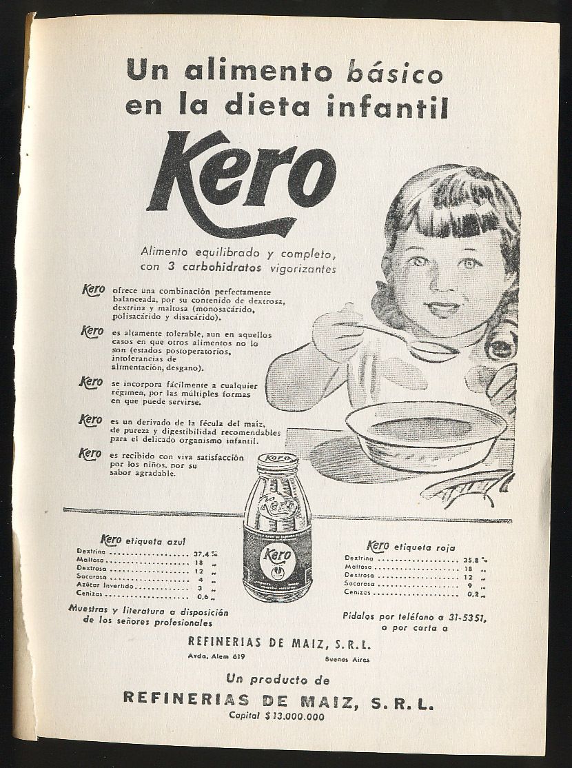   RARE Argentina Advertising Kero Food Infant Baby Formula Ad