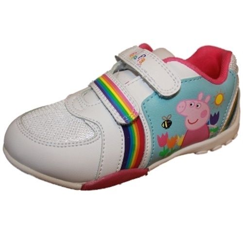 Girls Kids Peppa Pig Bakewell Light Up Trainer Shoe