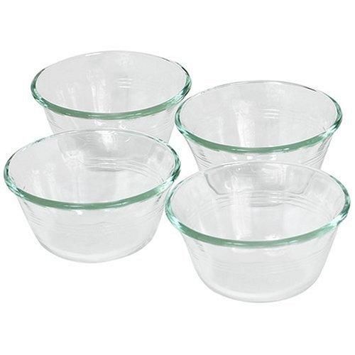 New Pyrex Bakeware 6 Ounce Clear Custard Cups Set of 4