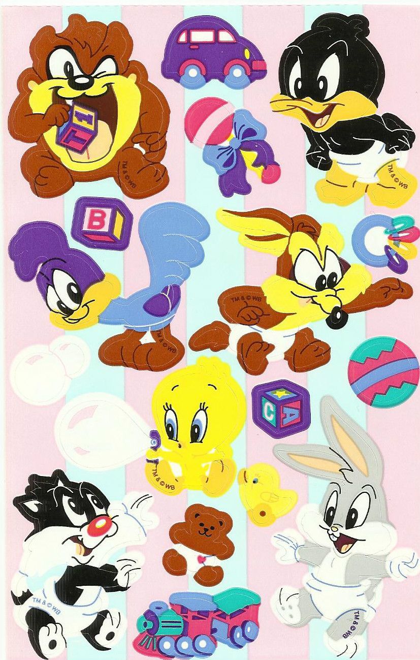 Sandylion Vintage Baby Looney Tunes 3 Maxi Sheets Daffy Tweety Bugs on ...