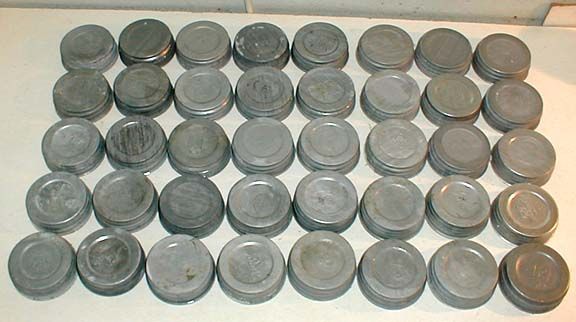  zinc ball canning jar lids glass lined fruit jar all are marked ball 