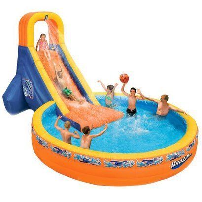 Banzai Airblown Waterslide Inflatable Water Slide New