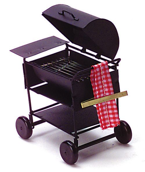 Dollhouse Outdoor Garden Bar B Q Grill Black New