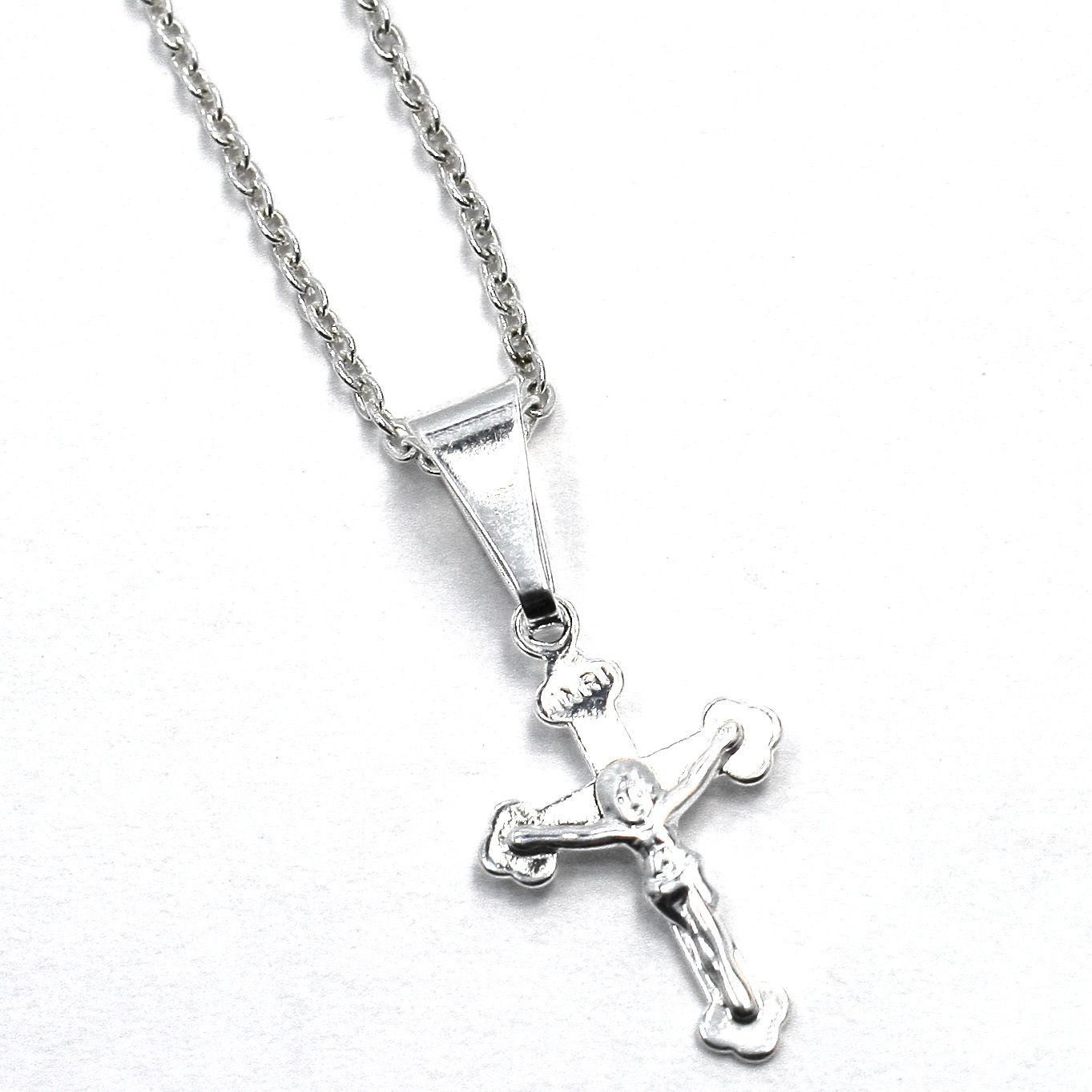   Filled 925 Pendant Birth Gift Baby Cross Crucifix Jesus Christ