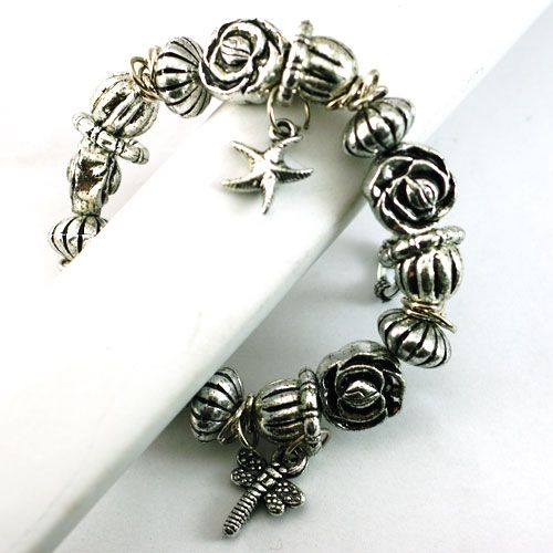   Fashion New Style Stretchy Elastic Beads Dangle Bangle Bracelet