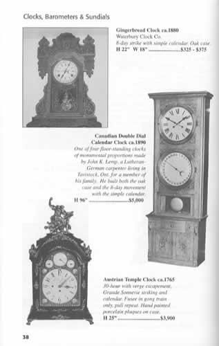 Antique Clocks Barometers ID Guide w Canadian Prices