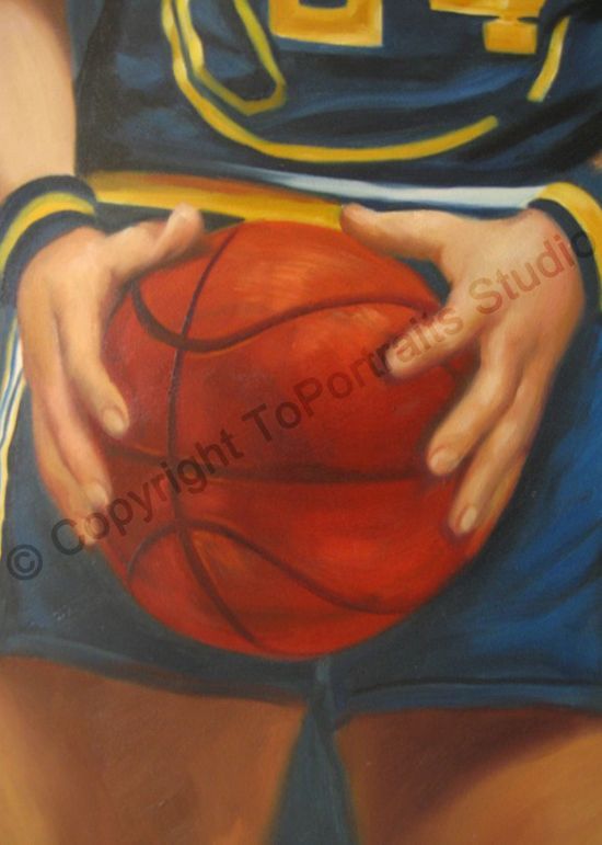 Original Oil Painting Rick Barry Golden State Warriors