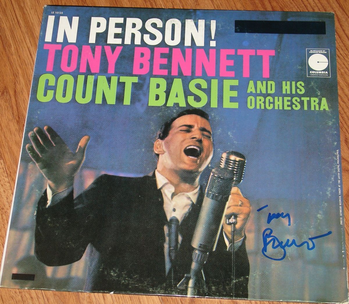   Bennett Signed in Person Count Basie Album RARE Video Proof