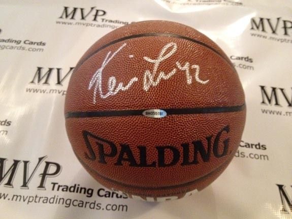 Authentic Kevin Love Autograph Spalding I O Basketball UDA