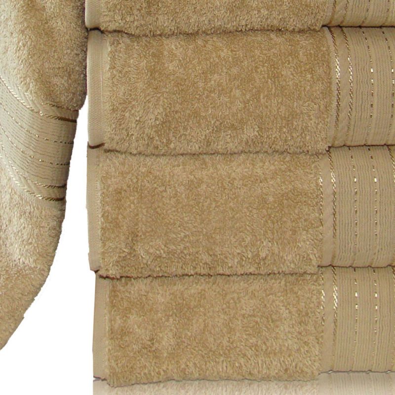 Pcs New Luxurious Absorbent Thick Tan Bath Towels Set