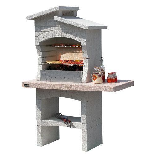   Stone Charcoal Wood BBQ Sunday Grill Algeri Outdoor Kitchen