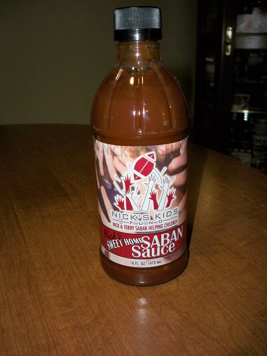    SWEET HOME SABAN SAUCE 16oz barbeque sauce bottle ALABAMA rare item