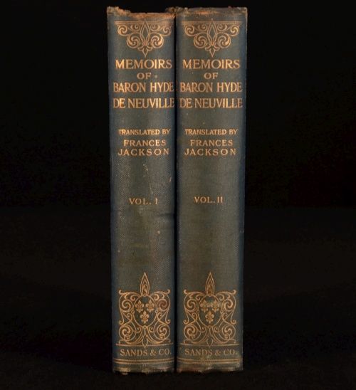 1914 2 Vol Memoirs of Baron Hyde de Neuville Frances Jackson Illus 