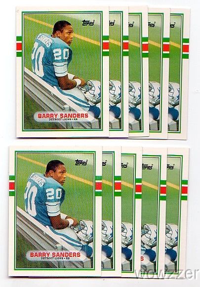 28 1989 Topps Traded 83T Barry Sanders Rookie Lot $168