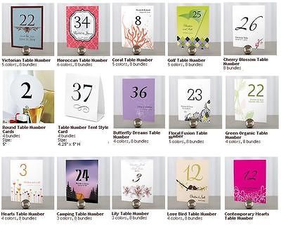   Modern Round Tree Wedding Table Number Cards WS1011 06 Wedding