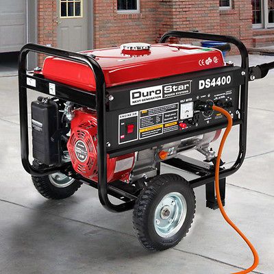 DuroStar 4400 Watt Quiet Portable Recoil Start Gas Powered Generator 