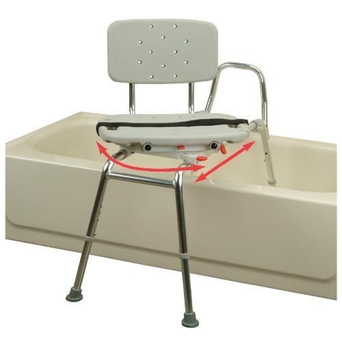 Snap N Save Sliding Transfer Bench 37662 w Swivel Seat Bath Safety 