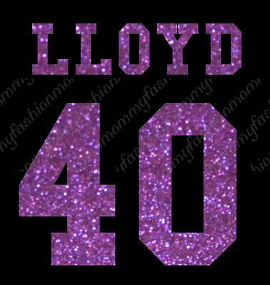 JERSEY name number 10 Purple Glitter iron on vinyl Custom 