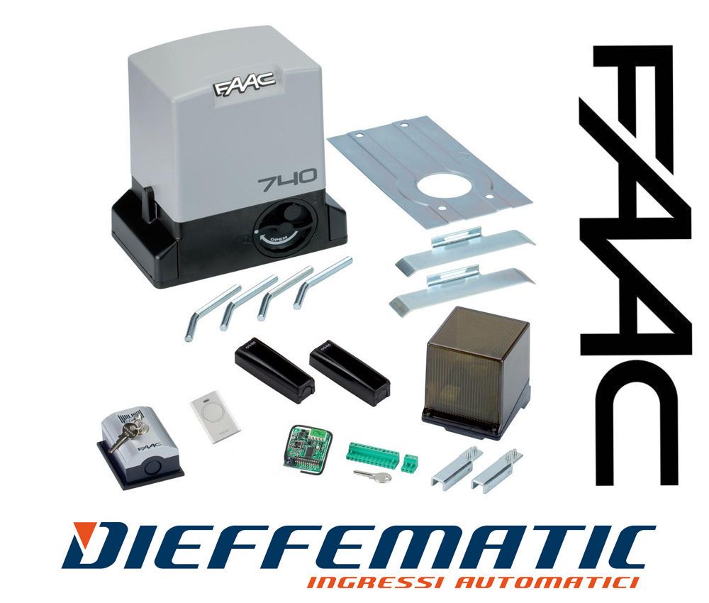 KIT SET FAAC DELTA 2 740 GATE GATES SLIDING SLIDE AUTOMATIC OPENER 