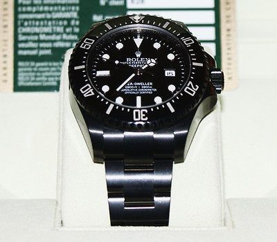 black rolex deep sea ceramic 116600 in dlc pvd scratch