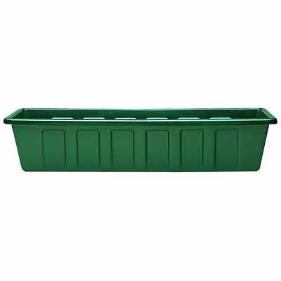 Novelty Mfg 02241 24 PolyPro Hunter Green Plastic Window Box Planter 