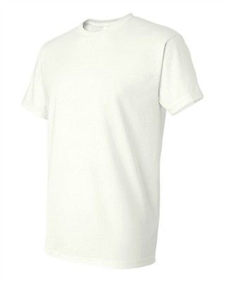 50 NEW MENS Wholesale Plain Gildan 50/50 DryBlend White Adult T Shirts 