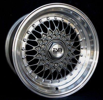 15x8 15 RS Wheels Rims 5x120 ESM 002R BMW E9 E12 E23 E24 E28 E34 E30 