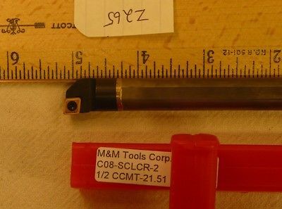 NEW 1/2 SOLID CARBIDE BORING BAR W/ CCMT 21.51 CARBIDE INSERT 