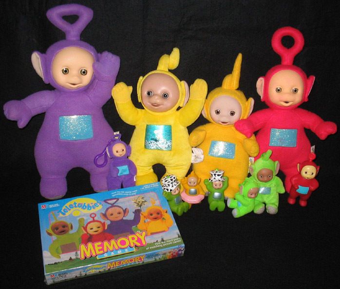 Talking Tinky Winky Teletubbie ++++ Teletubbies Lot MEMORY GAME