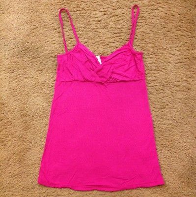 sparkle and fade pink ruffles tank top size xs
