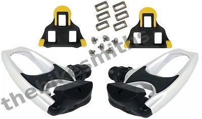   PD R540 WHITE SPD SL w/ Cleats Road Bike Pedals DuraAce 105 Compatible